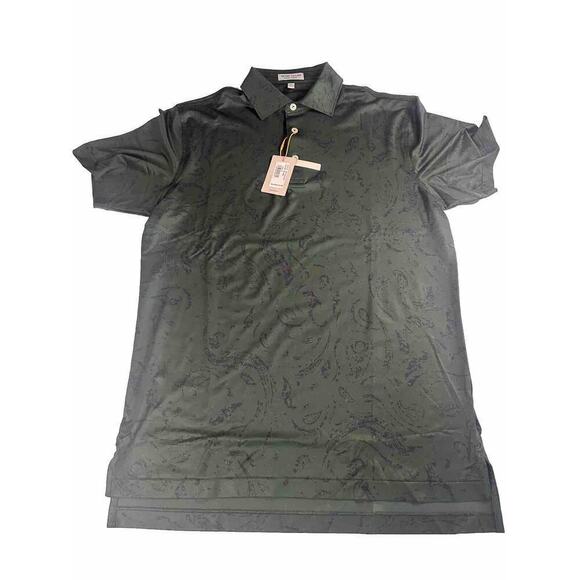Peter Millar Men’s Summer Comfort Golf Polo Shirt Green Short Sleeve Small - Picture 2 of 9